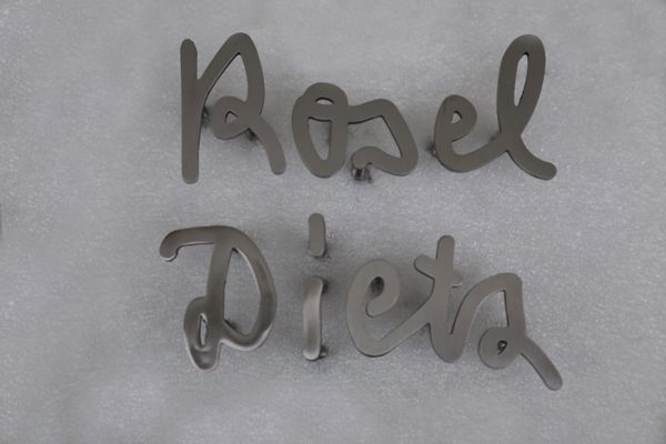 Grabschrift Edelstahl