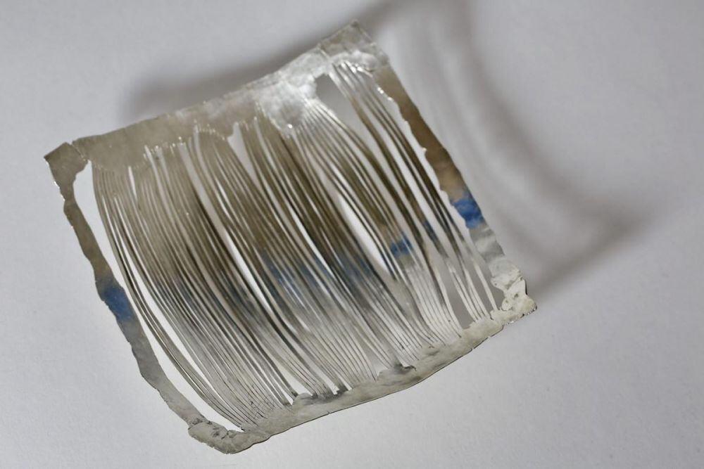 flache Silberschale geschmiedet