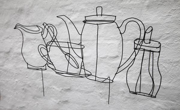 Stillleben, Kaffe mit Mich und Zucker