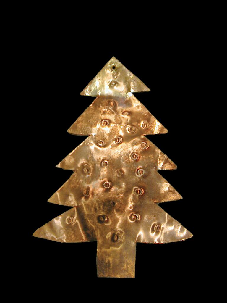 handgemachter Unikat Tannenbaum aus Kupferfolie - Tannenbaum aus Kupferfolie
