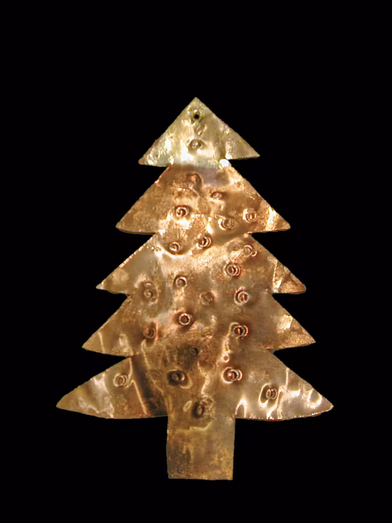handgemachter Unikat Tannenbaum aus Kupferfolie - Tannenbaum aus Kupferfolie