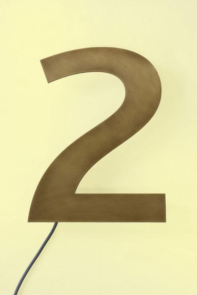 2 - LED Hausnummer aus Tombak