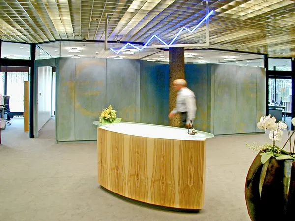 Empfangstresen in der Volksbank