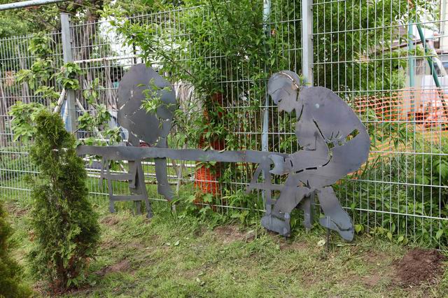 Tolle Zaunskulpturen für die Spocon GmbH aus 3mm Stahlblech plasmageschnitten