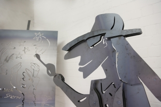 Udo Skulptur aus Stahl