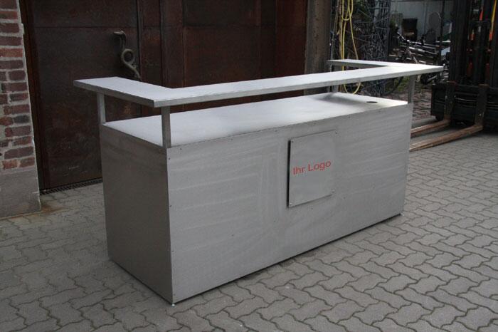 Rollbare Theke / Tresen aus hochwertigem Edelstahl
