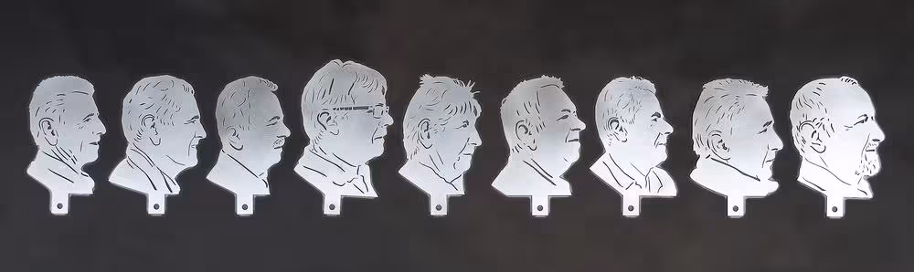Gelaserte Portraits aus Stahl