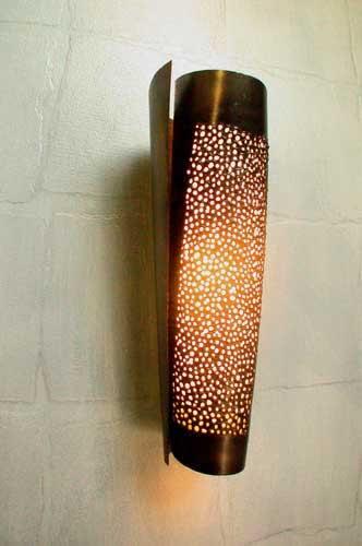 Wandleuchte aus Kupfer