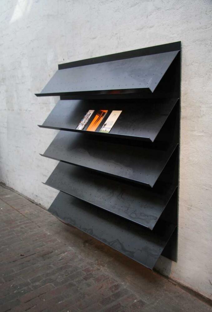 Prospekthalter, Prospektwand, Info Display... aus Stahlblech. Besonders Klasse!