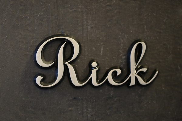 Schriftzug Rick, Aluminium