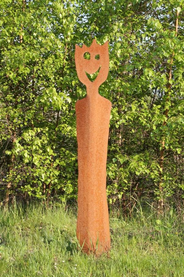von Hand plasmagetrennte Gartenskulptur - fröhliche Gartenskulptur