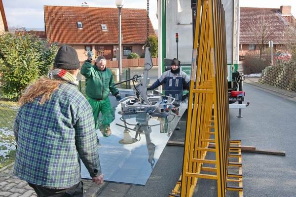 Terrassendach aus feuerverzinktem Stahl und Sicherheits Glas