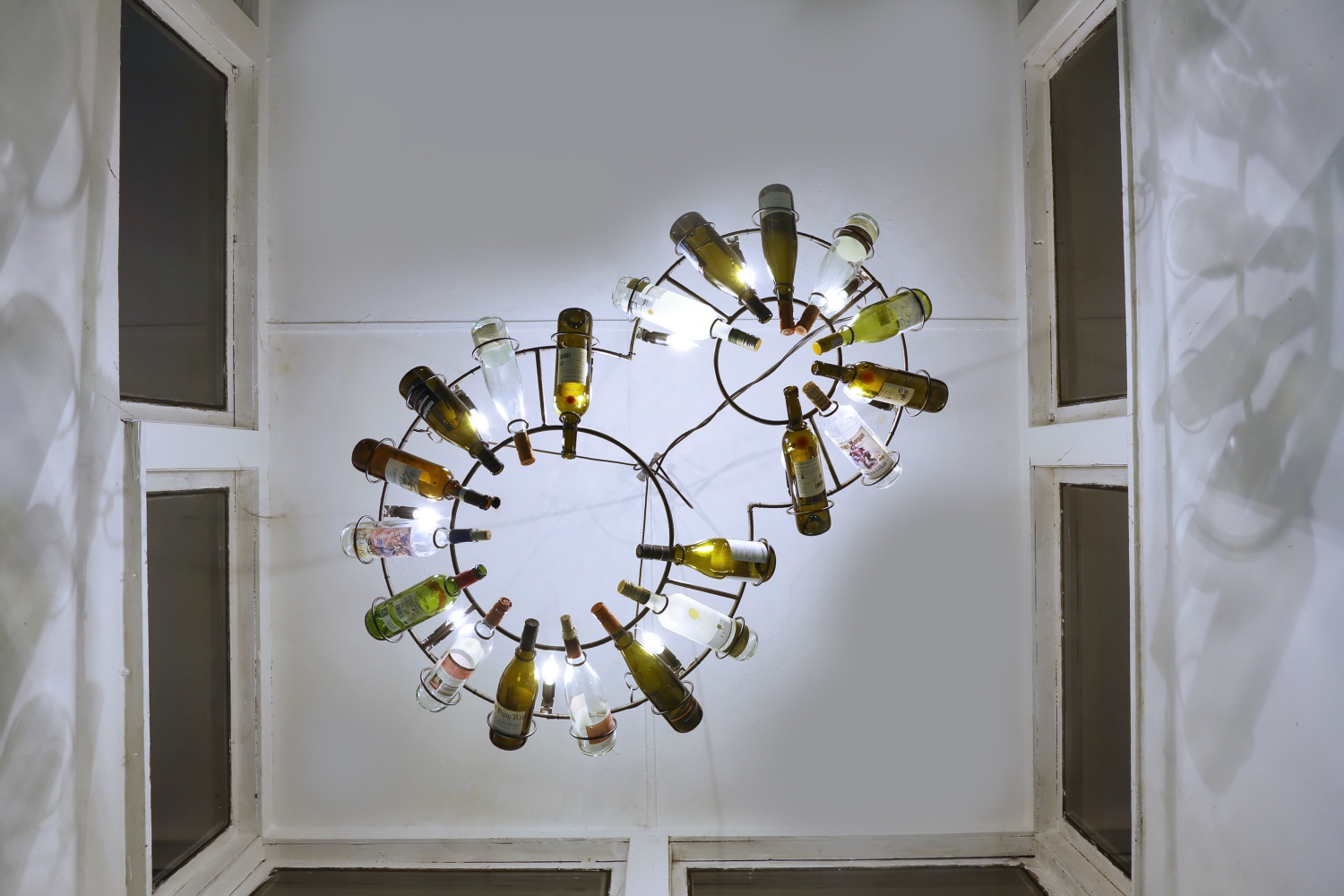 Weinflaschen Leuchter