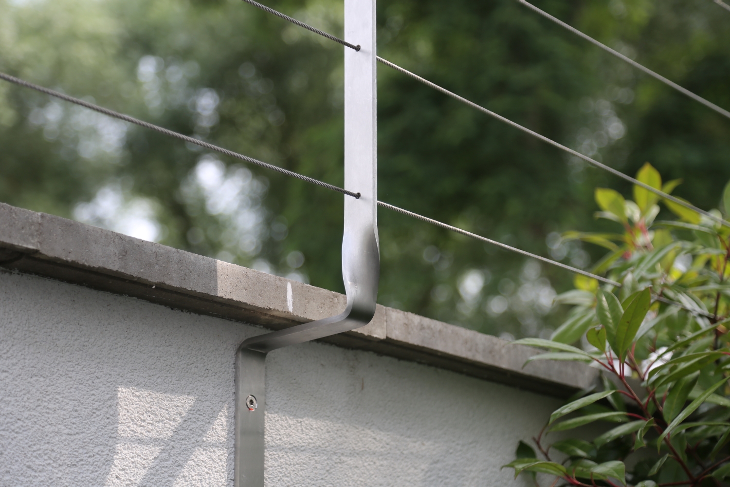 Rankzaun aus Edelstahl Seil