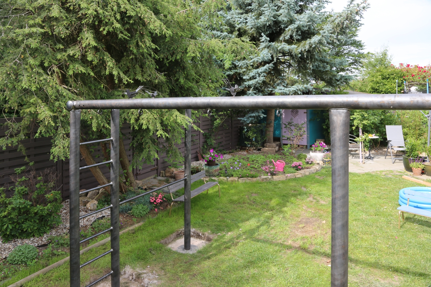 Schaukel aus Stahlrohr