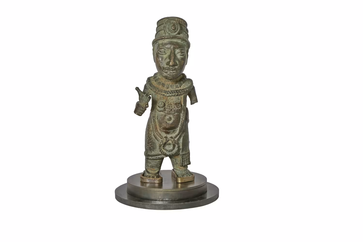 Stahlsockel für eine alte Benin Bronze - Stahl Sockel für eine Benin Statuette