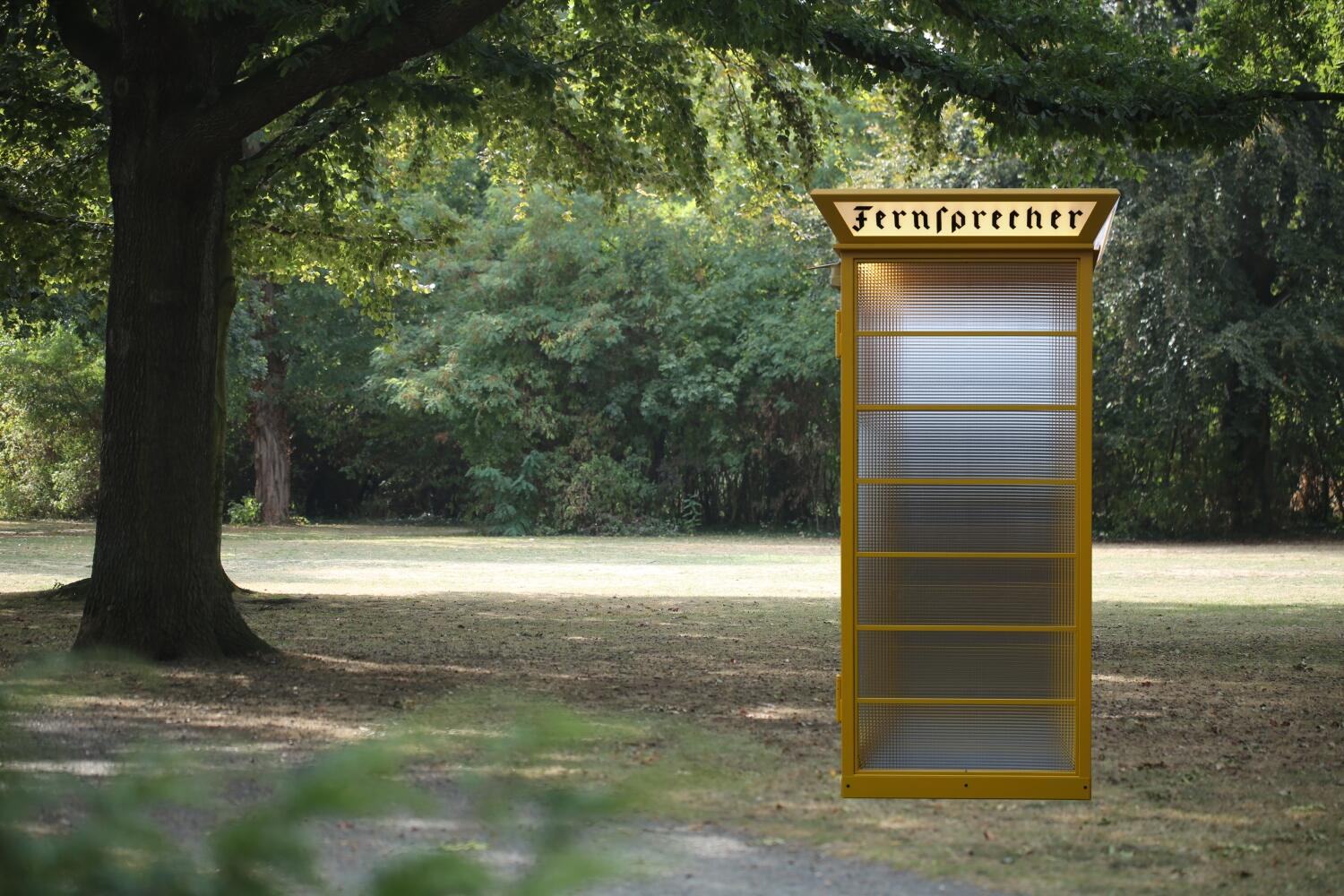 Fernsprechhäuschen der Reichspost Typ 28 als Garten Dusche