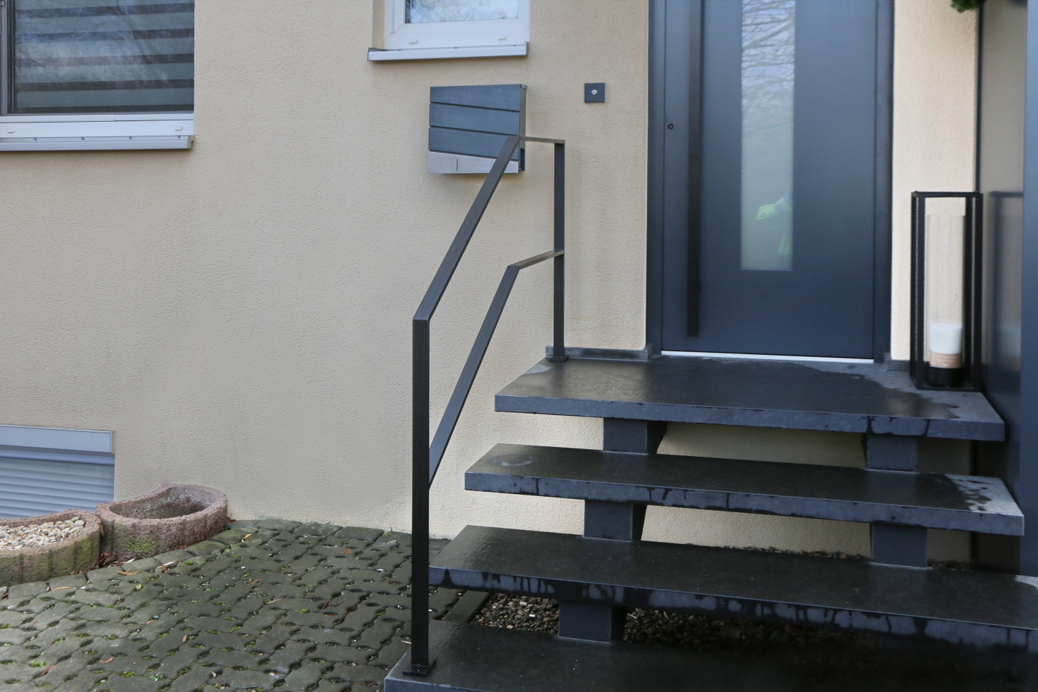 Geländer aus Flachstahl