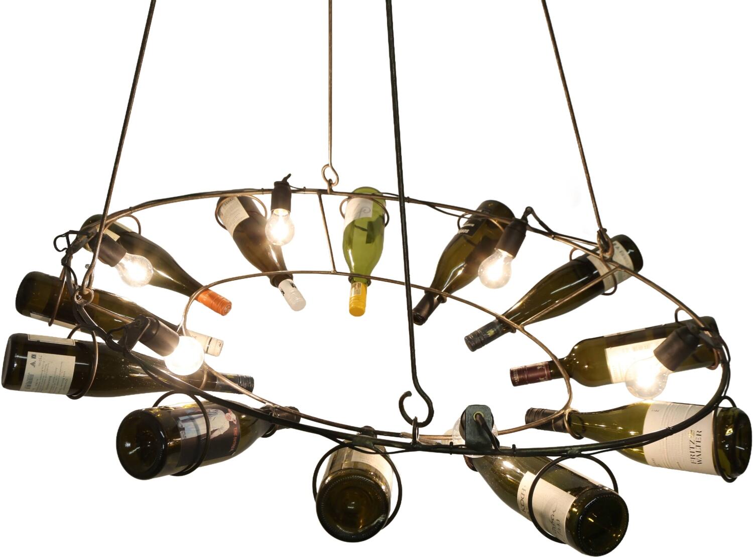 Luce Vinum 1 - ovaler Weinflaschen Leuchter