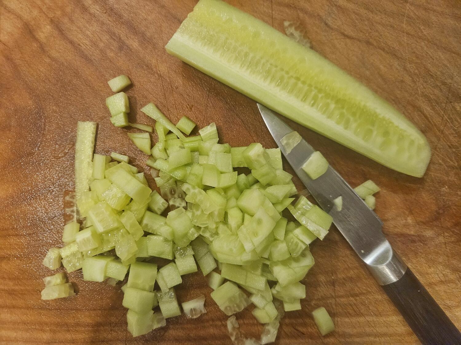 Gurkengelee mit Räucherlachs & Feigensenfcreme
