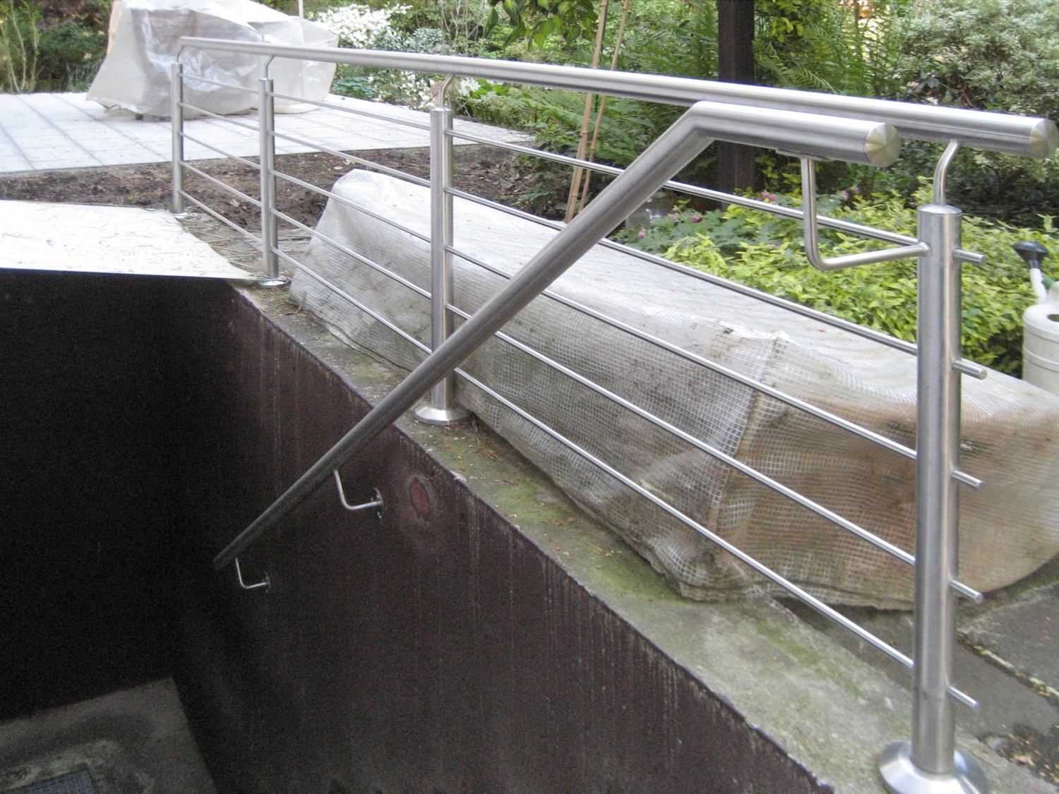 Kellerabgang Edelstahl Reling