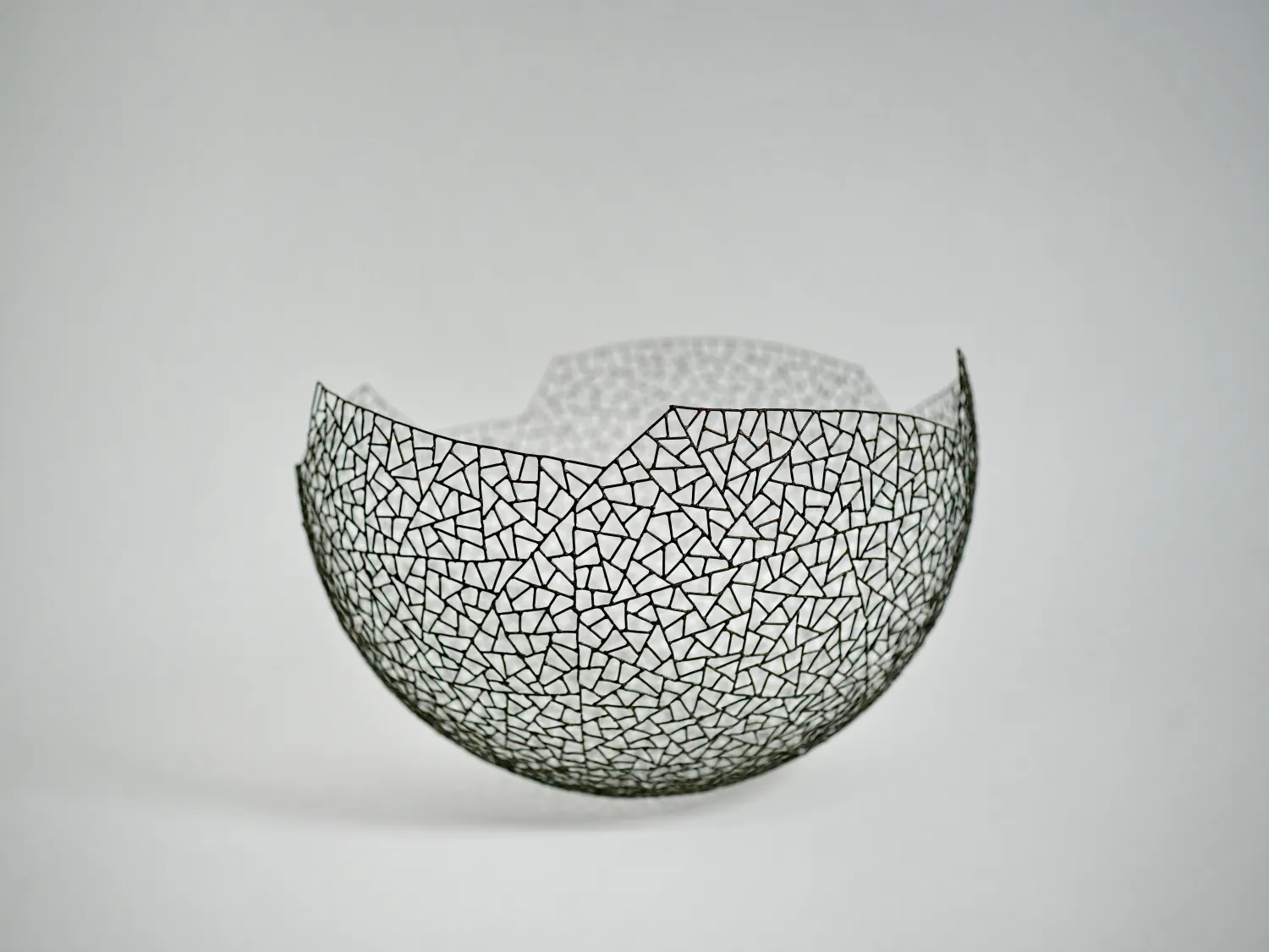 Kugelschale , D 32 cm, aus 1 mm Stahldraht - Schale 32 cm