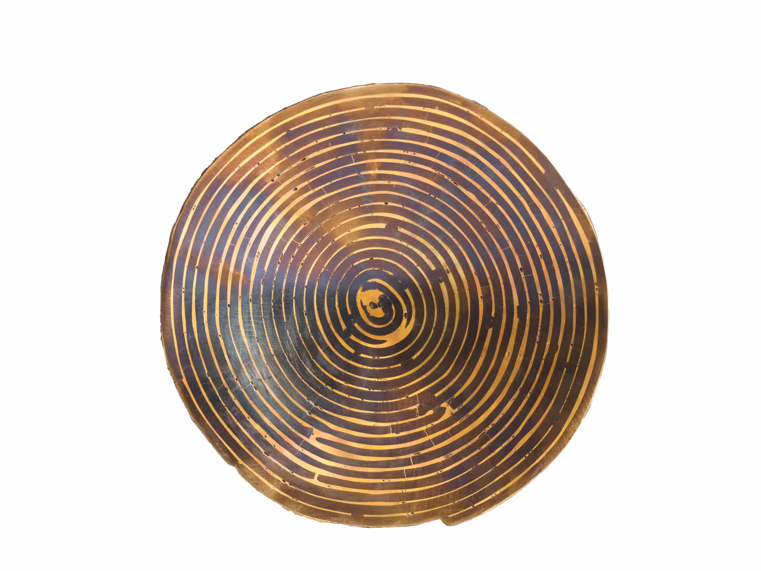 Schale aus Silberlot und Eisen - einfach traumhaft - Spiralschale aus Eisen und Silberlot