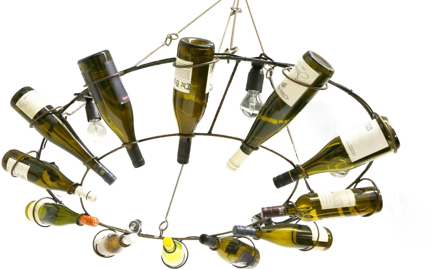 Luce Vinum 1 - ovaler Weinflaschen Leuchter