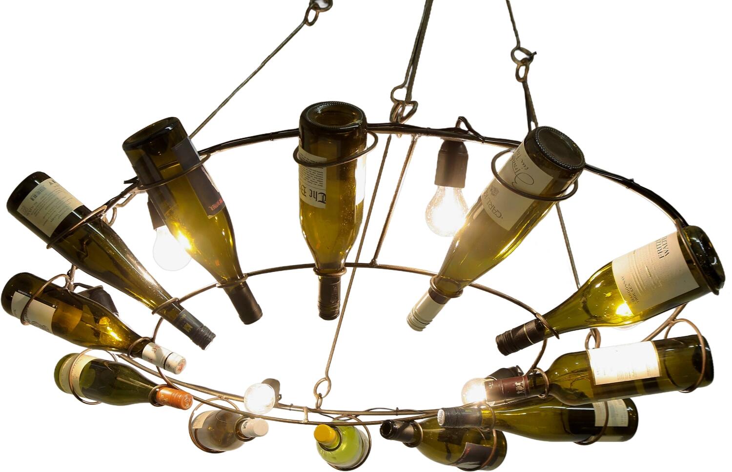 Luce Vinum 1 - ovaler Weinflaschen Leuchter