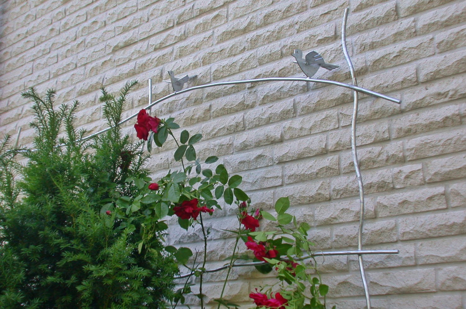 Rankgitter, gelaserte Vögel