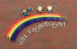 Lustiges Schild für den Kindergarten Villa Regenbogen in Algermissen