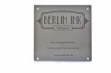 gelasertes Edelstahl Schild für Berlin Ink Tatooing