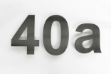 pulverbeschichtete Hausnummer 40 a aus Edelstahl