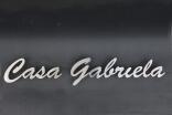 Edelstahl Schriftzug Casa Gabriela in Schreibschrift