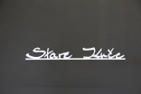 Handschrift und Hausnummer aus 3 mm feuerverzinktem Stahlblech