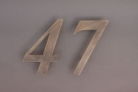 Wasserstrahl geschnittenen Hausnummer aus Tombak