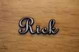 Aluminium Schriftzug Rick