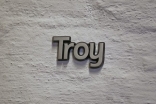 Aluminium Schriftzug Troy