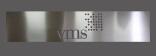 Edelstahlschild VMS mit ausgelasertem Logo