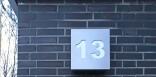 Hausnummer 13 aus Edelstahl