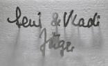 Persönliche Handschrift aus Edelstahl für ein Grabmal
