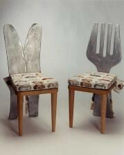Messer- und Gabelstuhl Küchenstühle aus Aluminium gegossen