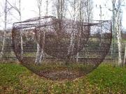Riesige doppelwandige Skulptur aus Stahl in 4 Meter Durchmesser