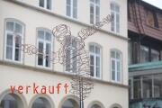 Probeaufbau auf dem Hildesheimer Marktplatz, Skulptur aus 5 mm Stahl Draht