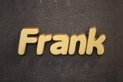 Aluminium Schriftzug Frank
