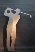 gelaserte Golf Skulptur Stahlblech