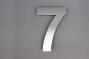 Hausnummer 7 aus 3 mm Edelstahl