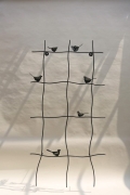 Rankgitter mit 6 Vogelskulpturen