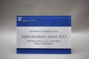 Safety Excellence Award 2013