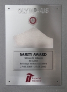 Safety Award - Eine besondere Auszeichnung aus Edelstahl im besonderen Design